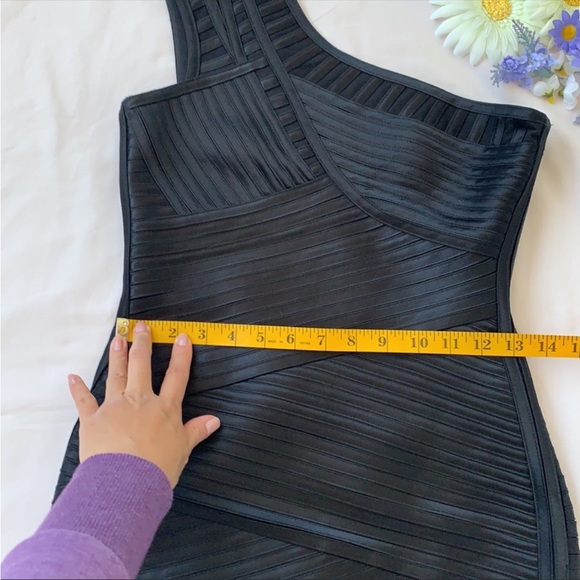 BCBG Maxazria Eden dress, black satin like material, size 2 - Picture 9 of 12